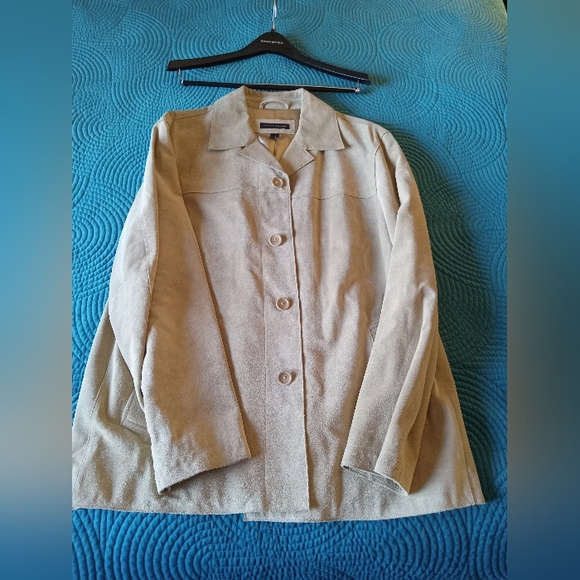 BANANA REPUBLIC Tan Camel Suede Leather Men's Jacket  EUC - Picture 11 of 11